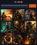 craiyon_143705_turok_and_regina_fist_bumping_with_a_dead_velociraptor_in_the_background.png